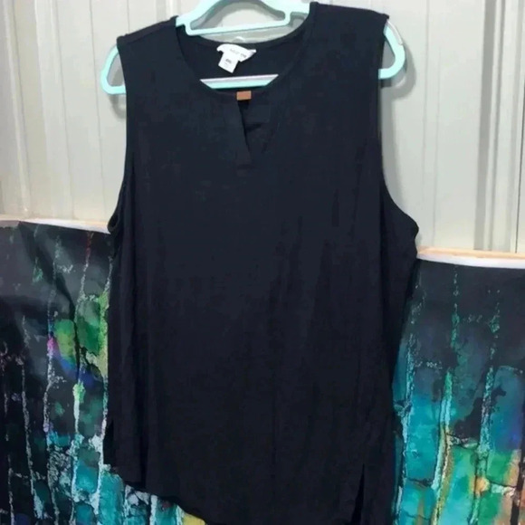 Liz Claiborne plus size XXL navy‎ blue tank top - Picture 1 of 7